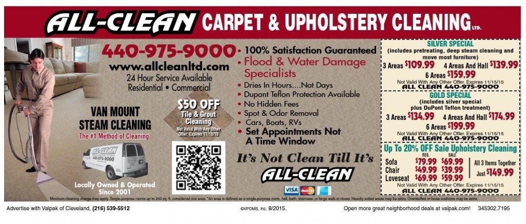Carpet Cleaning Coupon – Cleveland Ohio